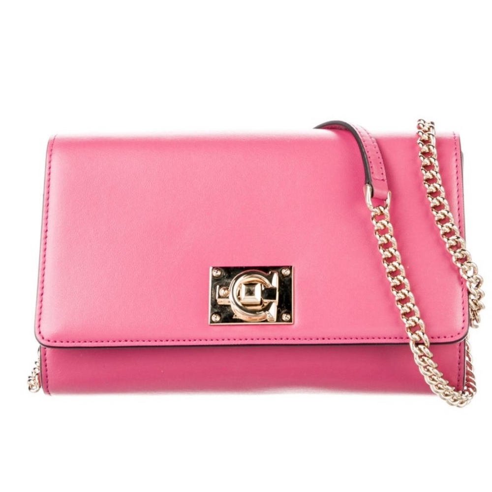 Salvatore Ferragamo Pink Leather Crossbody Bag